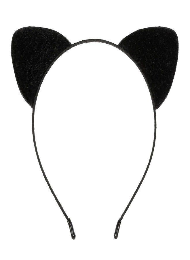 AIBFRID Black Cat Ear Headband for Women Halloween Cat Ear Hairband Furry Cat Ears Headbands Cute Cat Woman Ears Cosplay Costume Accessories - Image 1